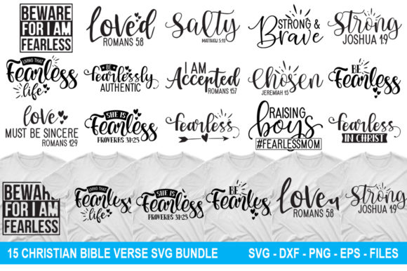 Christian Bible Verse Bundle: Graphics for Faith-Driven Crafts