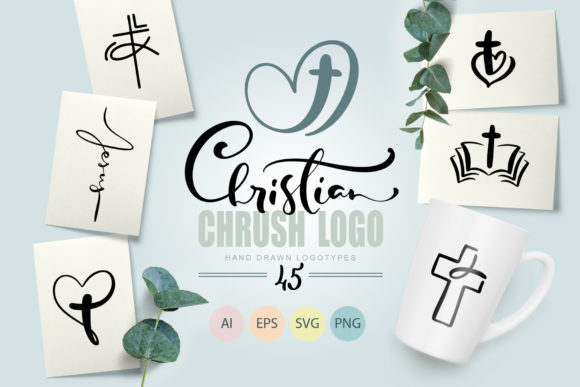 Christian Church Logo Graphics for Crafts Branding