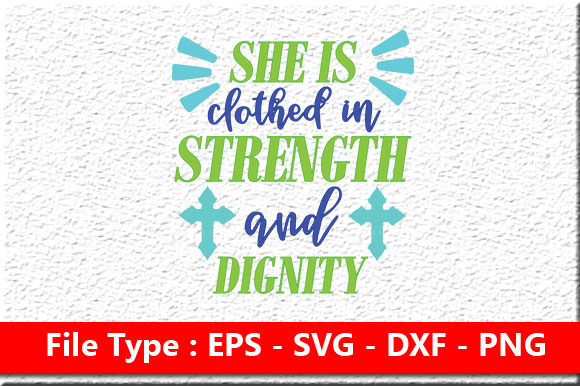 Christian Jesus SVG: She is Clothed Graphics for Crafts & Branding