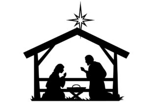Christmas Nativity Scene: Hand-Drawn Graphics for Faith-Focused Crafts