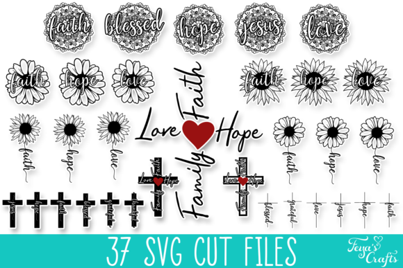 Faith Christian Quotes Bundle for Graphics and Crafts