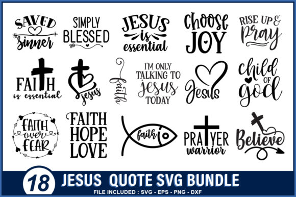 Jesus Bundle: Graphics for Crafts & Branding