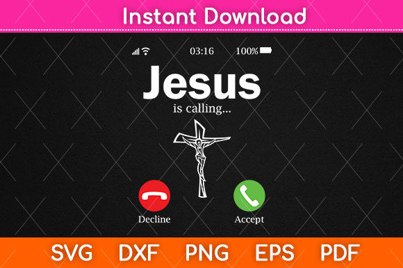 Jesus is Calling Graphics for Crafts & Digital Products