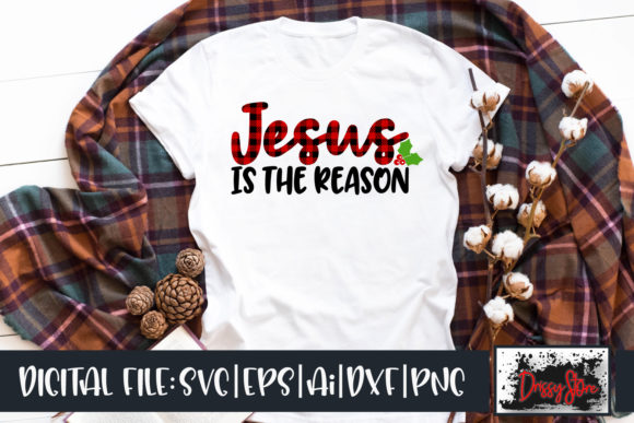 Jesus is the Reason Plaid for Crafts & Graphics