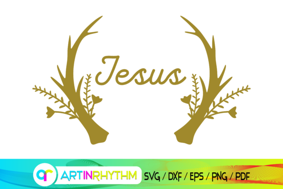 Jesus Svg, Deer Antler Svg, Elk Antler Graphics for Crafts