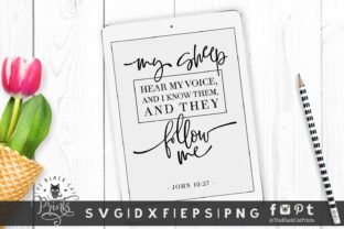 My Sheep Follow Me: Christian Graphics for Crafts & Branding