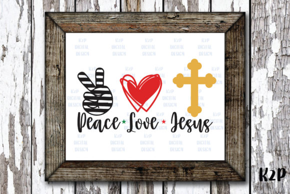 Peace Love Jesus Cross Christmas: Graphics Review for Crafts