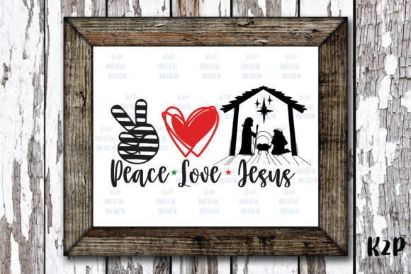 Peace Love Jesus Scene: A Faith-Filled Graphic for Crafts