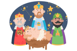 Reyes Magos with Niño Jesús Crafts for Mexico